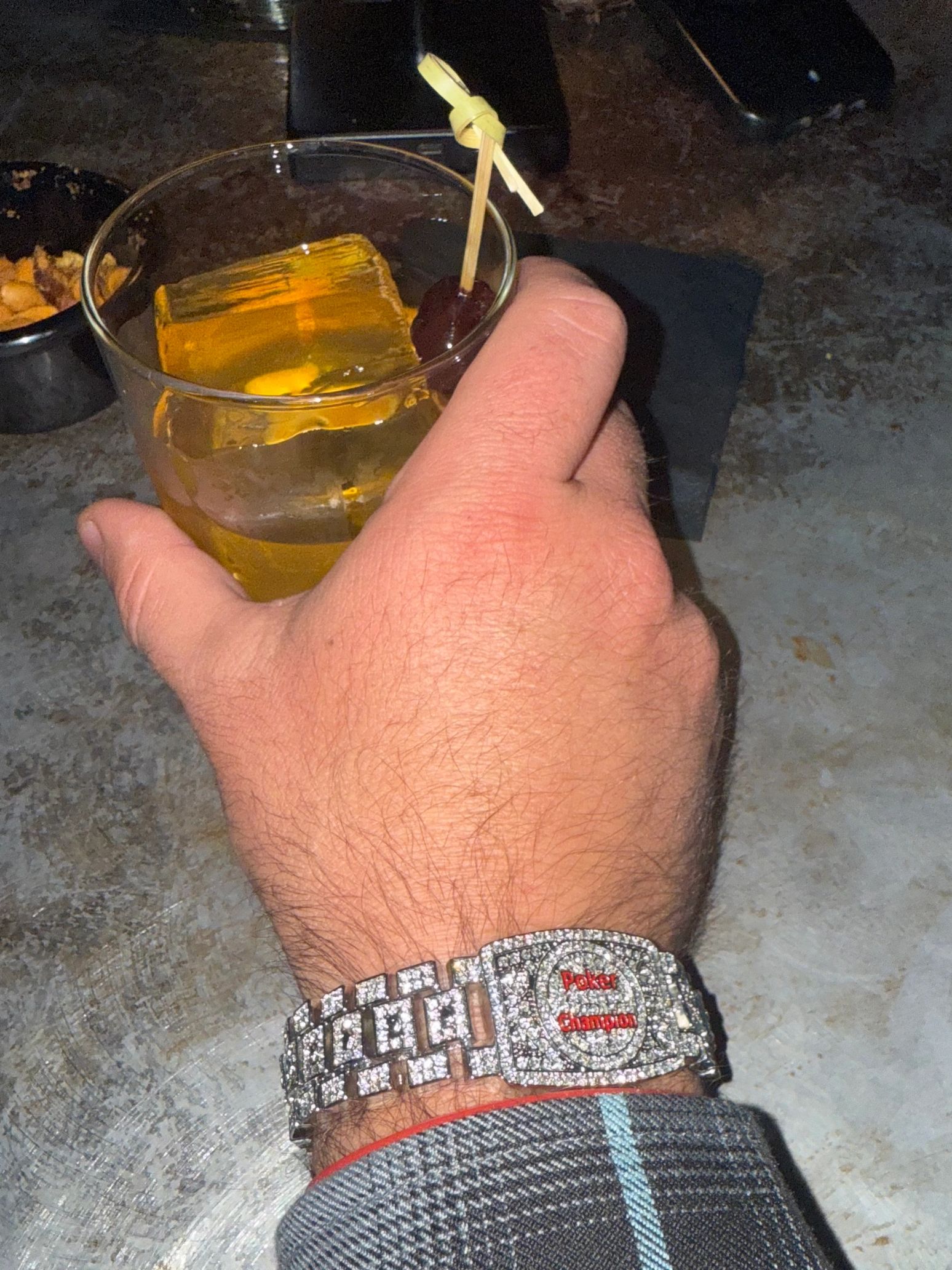 Drink in hand — good times