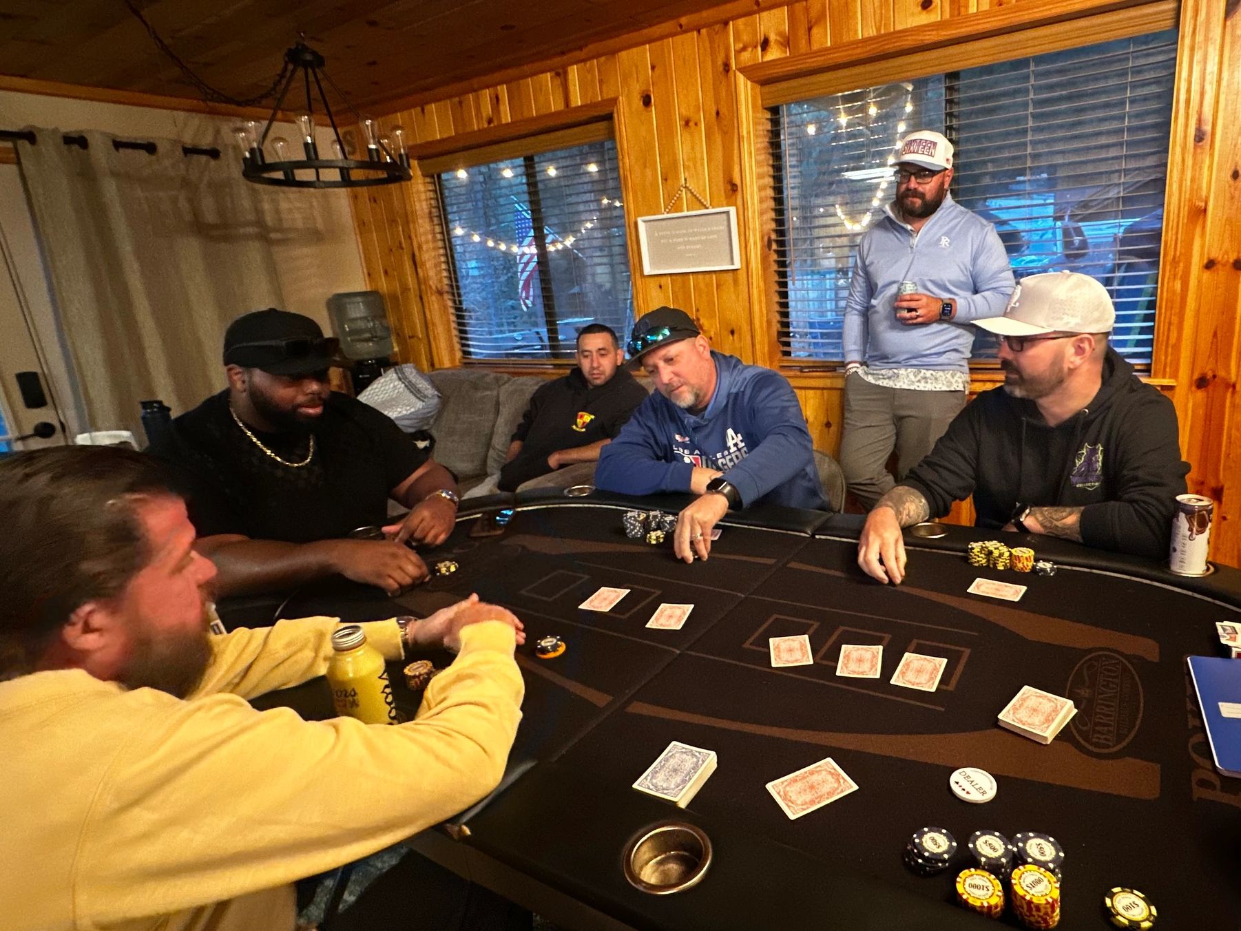 Poker night at the cabin